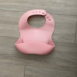 Pink silicon bib